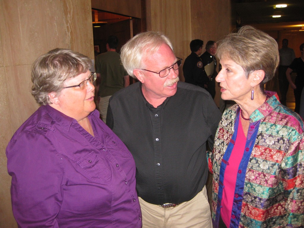 Randy Ellison with other supporters Randy Ellison with other supporters